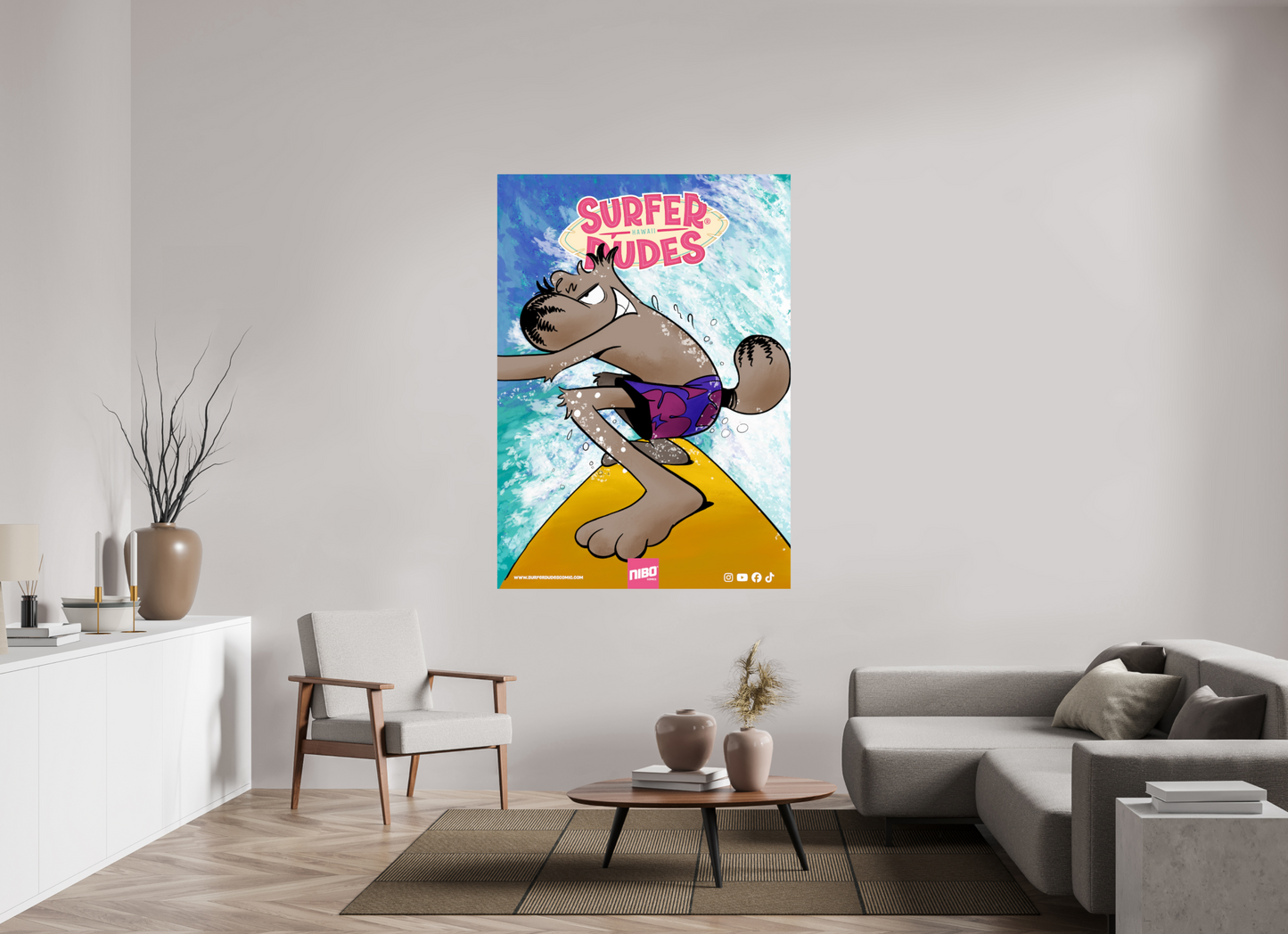 120 x 169,7 cm, Photo Print On Fuji Crystal DP II Poster: Mad-Dog Murphy – Ride the Wave – Surfer Dudes®