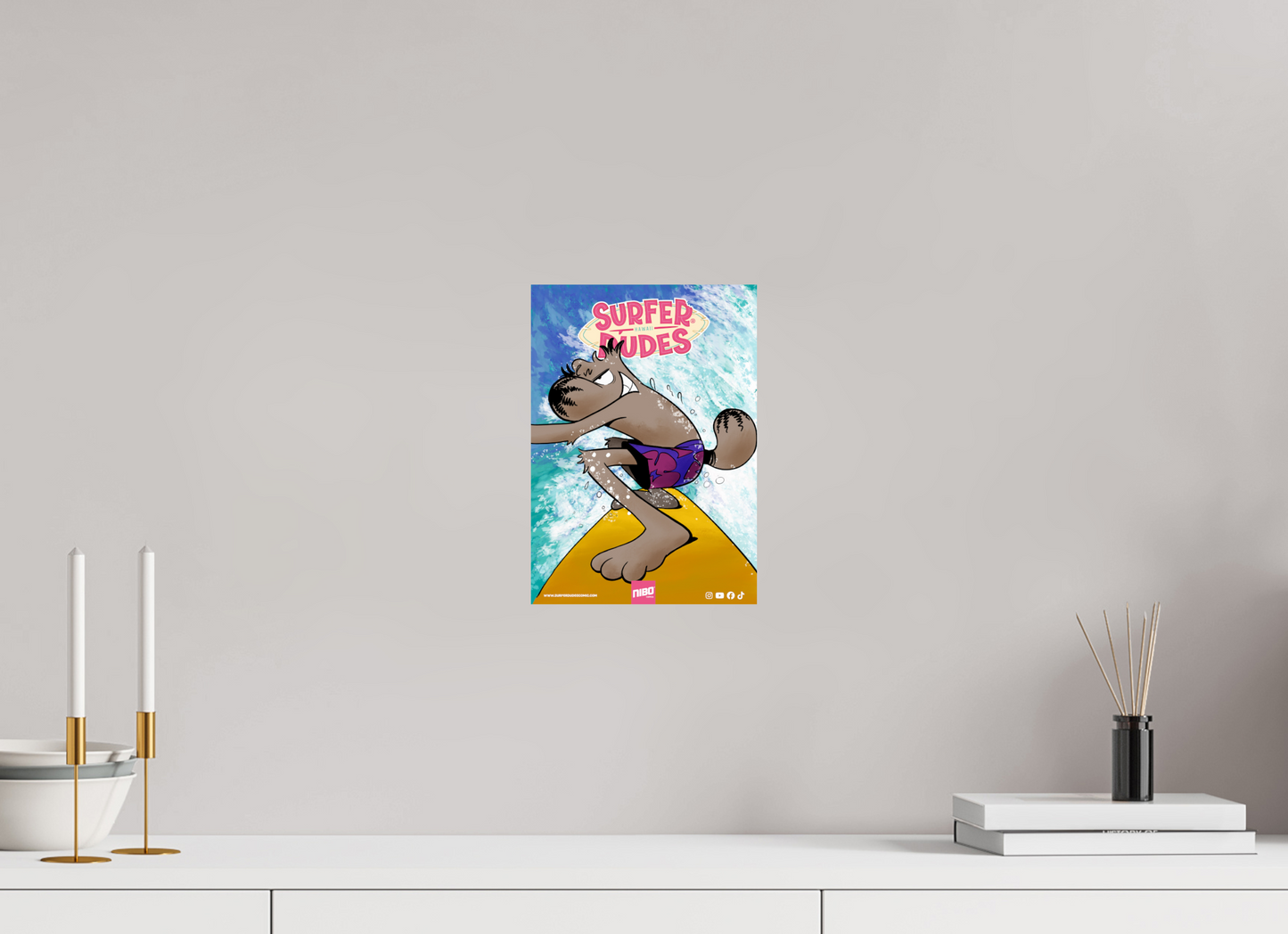 20 x 28,3 cm, Photo Print On Fuji Crystal DP II Poster: Mad-Dog Murphy – Ride the Wave – Surfer Dudes®