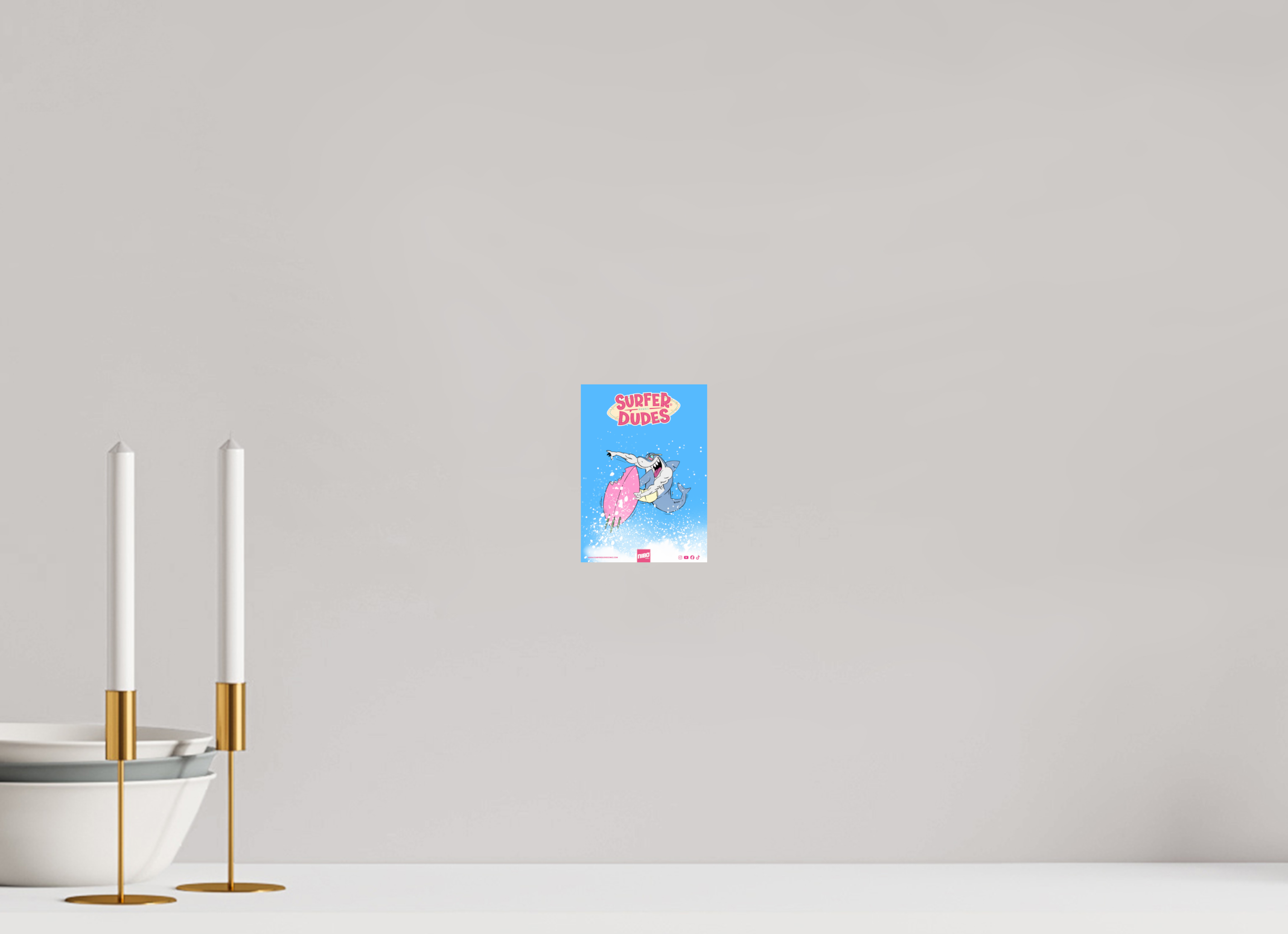 10 x 14,1 cm, Photo Print On Fuji Crystal DP II Poster: SharkBite Surfing – Surf Explosion – Surfer Dudes®