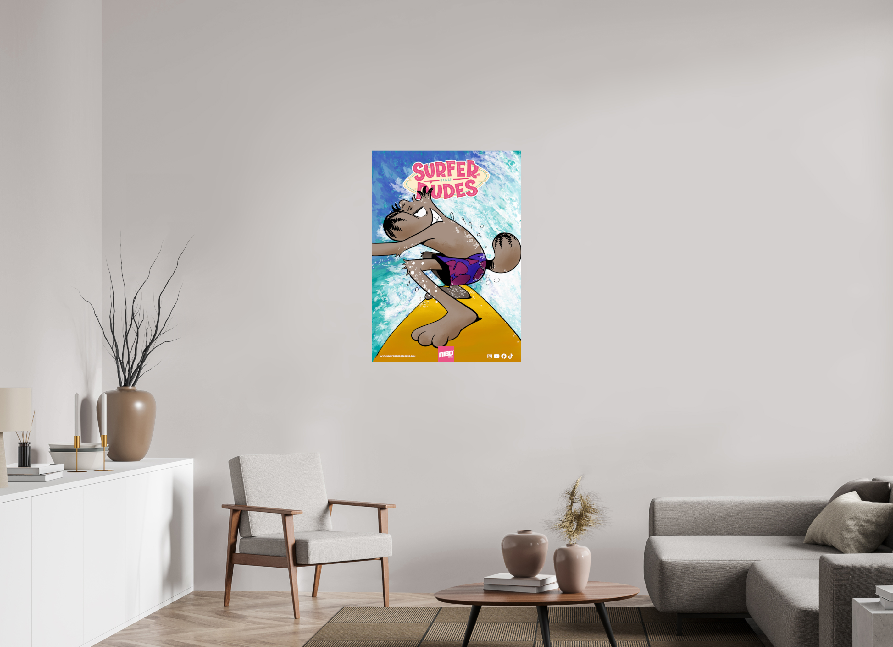 70 x 99 cm, Photo Print On Fuji Crystal DP II Poster: Mad-Dog Murphy – Ride the Wave – Surfer Dudes®