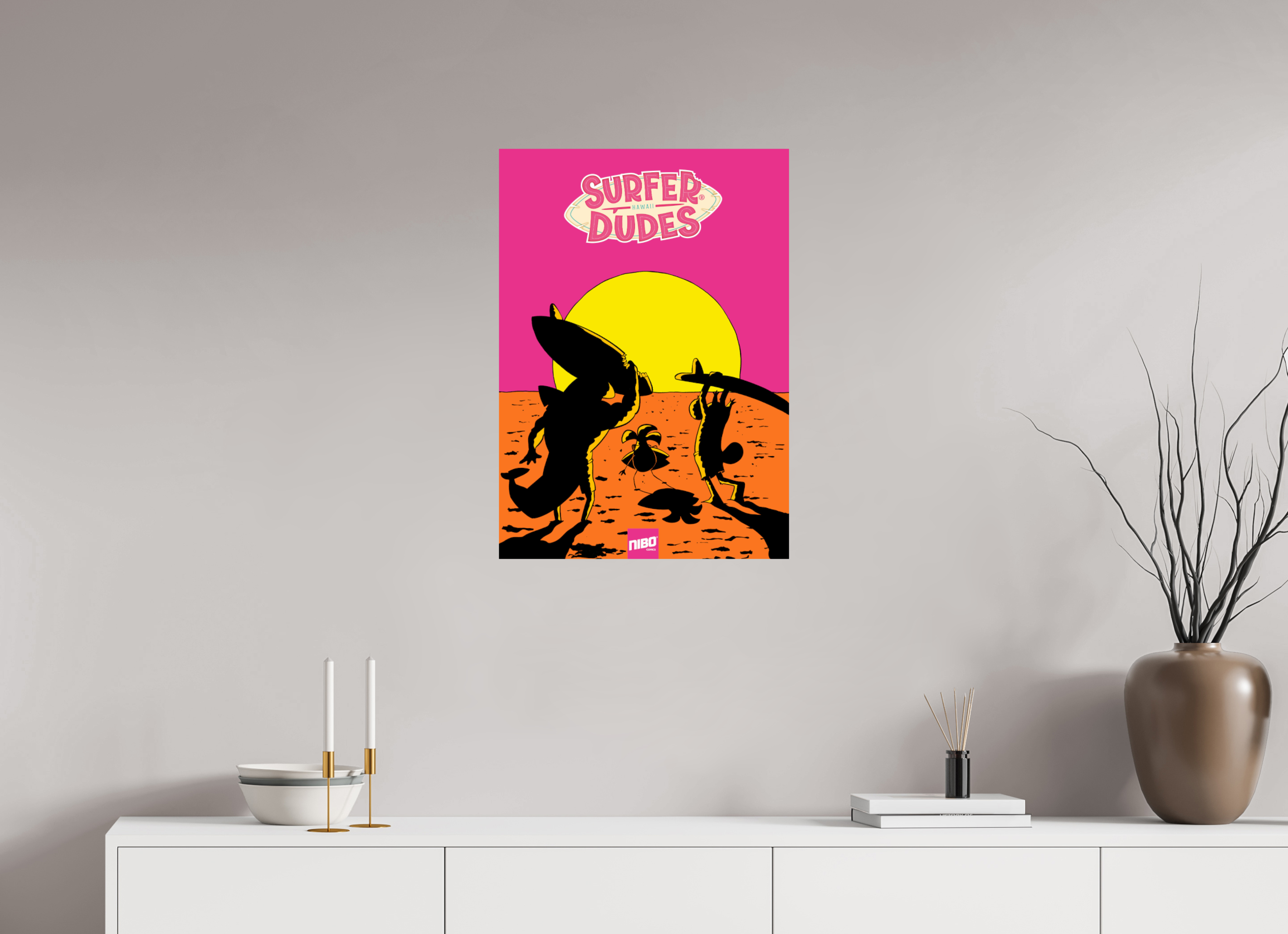 50 x 70,7 cm, Photo Print On Fuji Crystal DP II Surfer Dudes Forever Summer