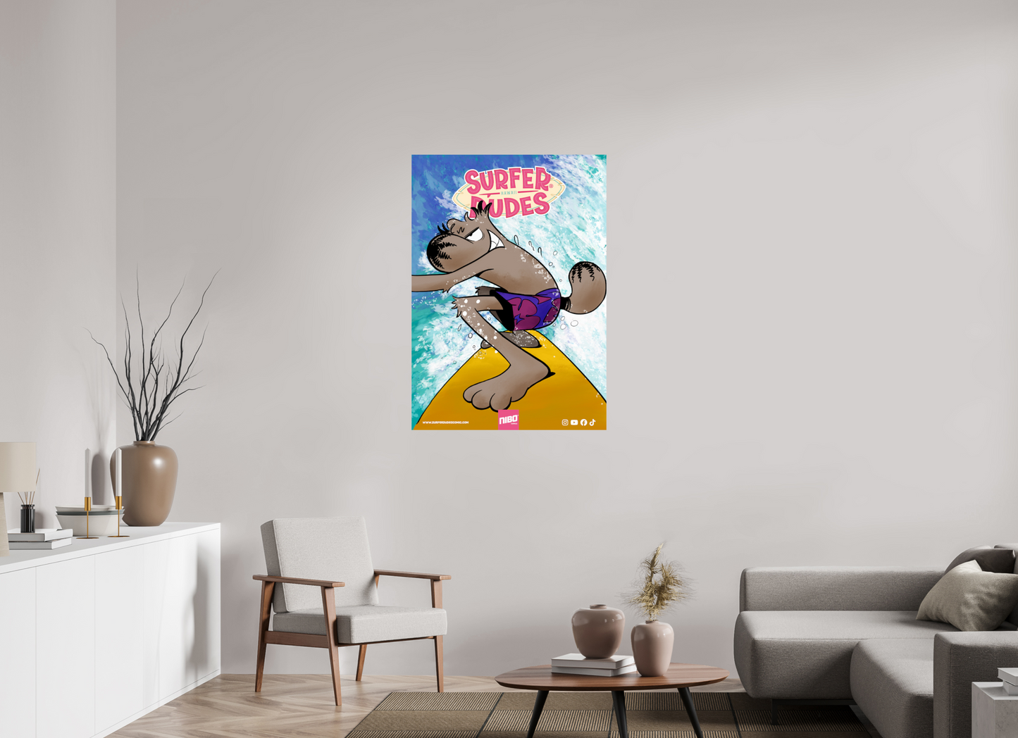 80 x 113,1 cm, Photo Print On Fuji Crystal DP II Poster: Mad-Dog Murphy – Ride the Wave – Surfer Dudes®