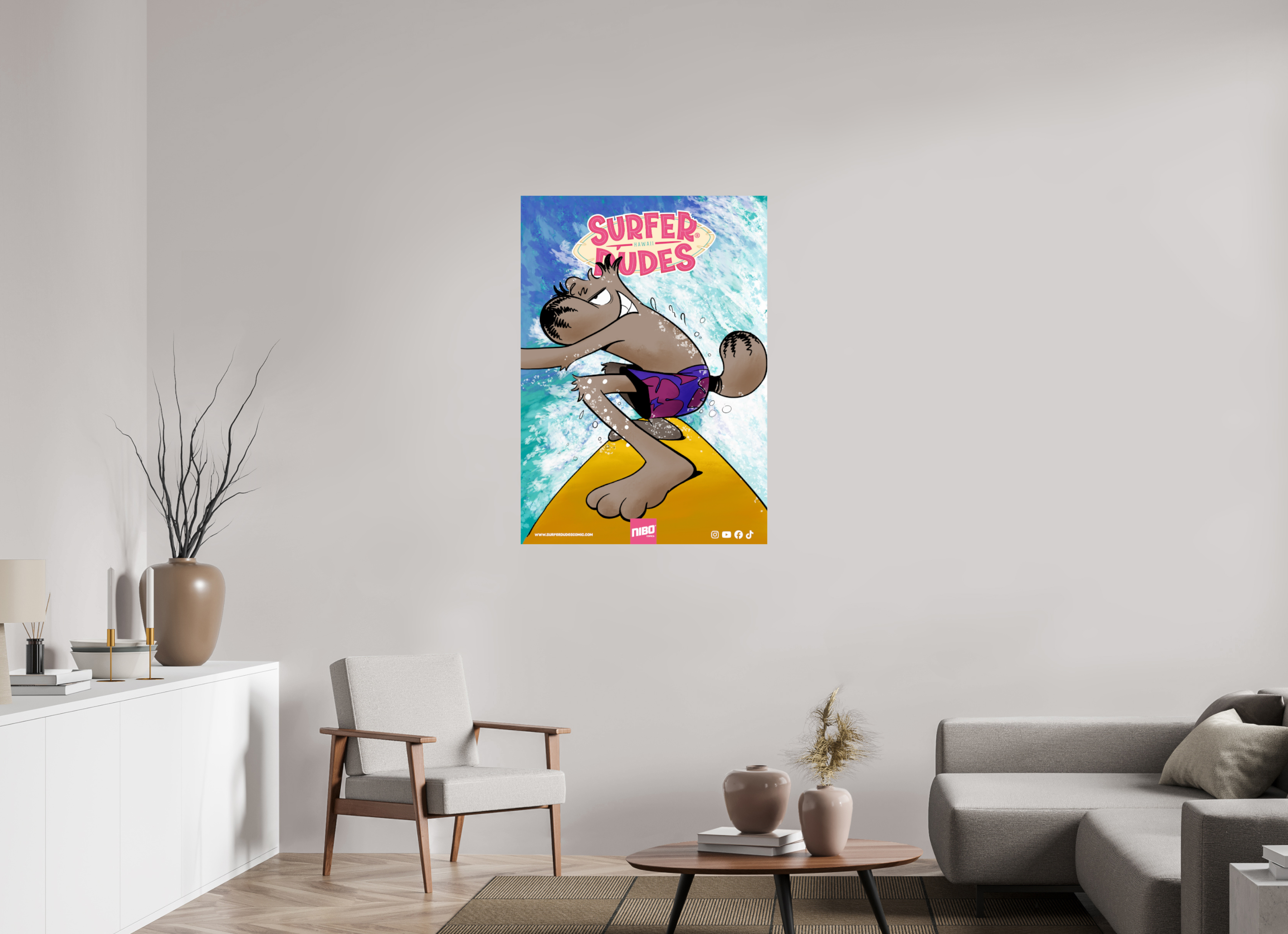 80 x 113,1 cm, Photo Print On Fuji Crystal DP II Poster: Mad-Dog Murphy – Ride the Wave – Surfer Dudes®